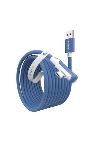 5 M Usb-c Vr Kablo Quest2/quest Pro/pico 4 Uyumlu Yüksek Hızlı Bağlantı Kablosu Mavi