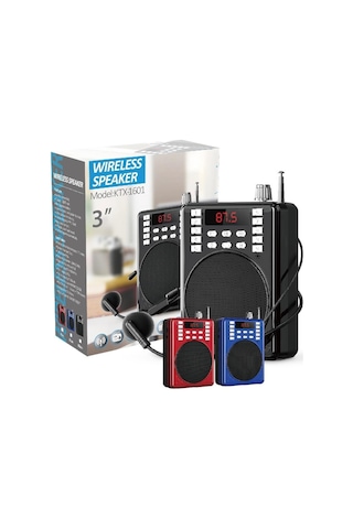 Subzero Ktx 1601 Mikrofonlu Rehber Öğretmen Amfisi Usb/tf/aux Fm Destekli Hoparlör