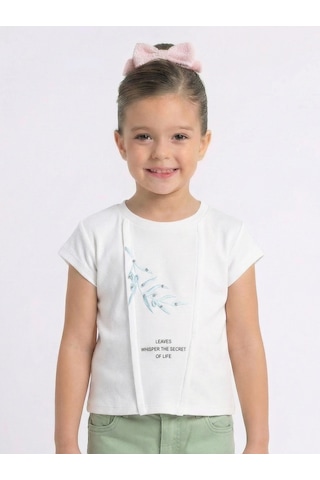 Xo Kids Kız Çocuk Tişort 4-8 Yaş 38510 Ekru
