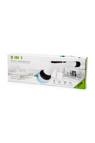 9ın1 25w - Kablosuz - Hızlı Şarj Elektrikli Şarjlı Temizlik Fırçası Rzg-2026 5468