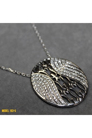 Osmanlı Lale Motifli Oval Kolye