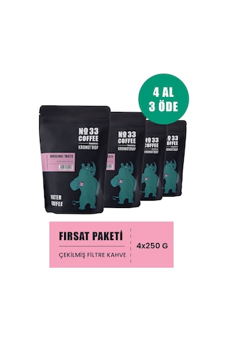 No 33 Espresso Çekilmiş Kahve 4 Al 3 Öde