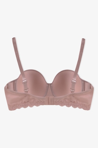 Kadın Dolgusuz Mikro Straplez Sütyen Machiato Koyu Kahve