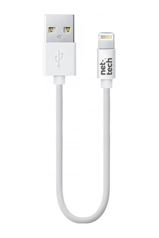 Nettech Nt-26 Plastik 20 Cm Lightning Şarj Ve Data Kablosu Beyaz