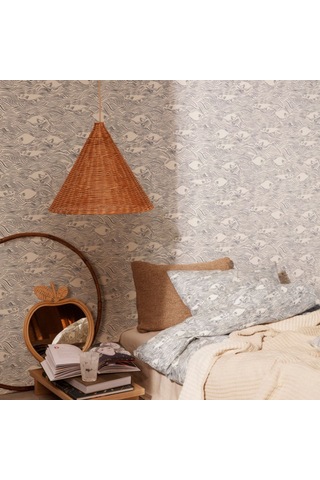 Rattan Avize Sarkıt: Colomb 35cm Kahve Krem