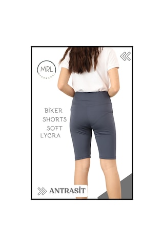 Antrasit Biker Şort Yüksek Bel İç Göstermez Esnek Yumuşak Likralı Soft Tbiker Basics Antrasit