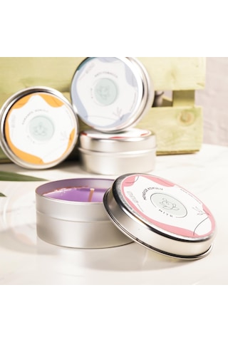 Mitr Menekşe Aromalı Metal Mum Çok Renkli