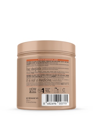 Collagen - Kolajen Şeftali - 6 Farklı Bileşen İlaveli - Tip 1,2,3 - 250g 25 Servis