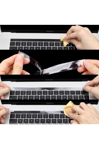Macbook Pro Touchbar Koruyucu Film Jelatin A1706 A1989 A2159 A1707 A1990 İle Uyumlu