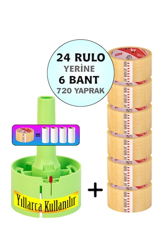 Tuybox Yeşil 6 Bant 720 Yaprak. Koli Bandı Ile Tüy Toplar. Tüy Toplama Rulosu Yerine. Yesil
