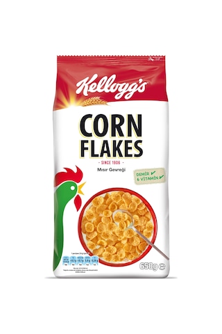 Kellogg's Corn Flakes Kahvaltılık Mısır Gevreği 650 G
