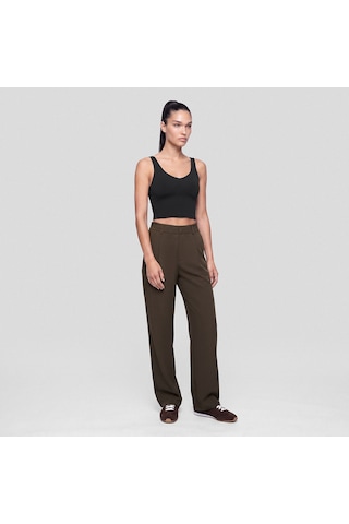 Qua Home Amara Kadın Wide Leg Pantolon Kahverengi Çok Renkli