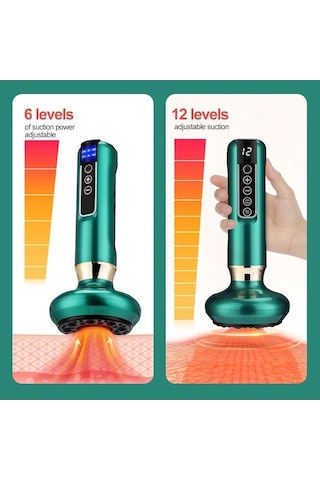 Artfulabode Vantuz Vakumlu Selülit Masaj Aleti - Elektrikli Anti-cellulite Yeşil