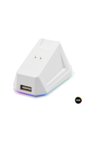 Mofan Mf1215w Dual Mode Rgb Gaming Mouse Manyetik Şarj Standlı 2.4 Ghz Bluetooth Beyaz Diğer