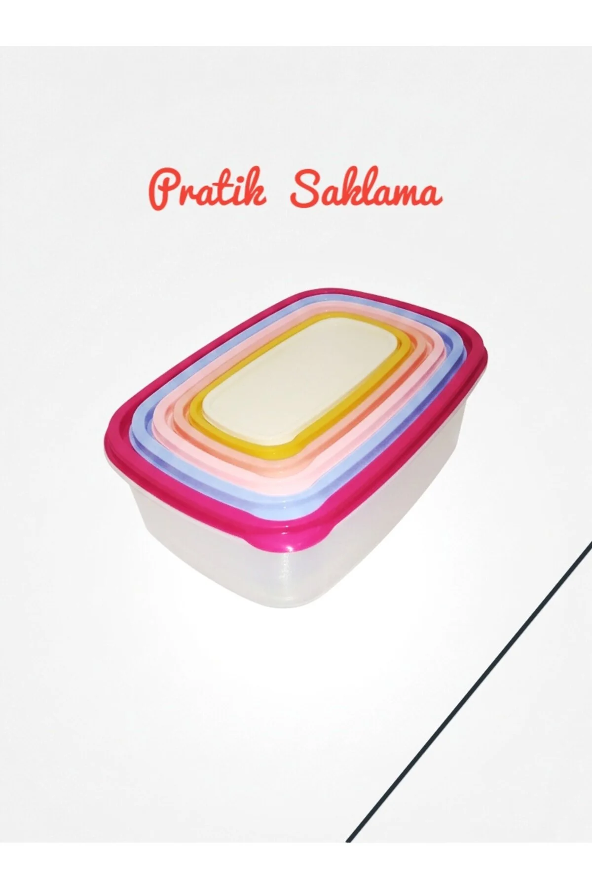 6'lı Pratik Saklama Kabı Şeffaf