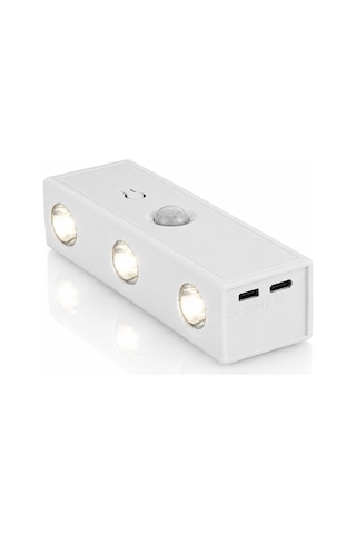 1 Adet Dikdörtgen Şeklinde 3 Modlu Sensörlü Led Lamba Usb Şarjlı Hareket Sensörlü Gece Lambası Kablosuz Dolap Koridor Merdiven Aydınlatma Beyaz 58631200