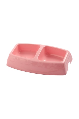 İkili Küçük Yavru Kedi Mama Ve Su Kabı 23,5 X 15,5 Cm Plastik