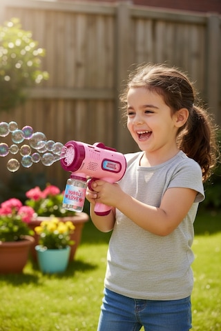 Bubbleglow Otomatik Köpük Tabancası Pembe Tek Dokunuş, Işıklı Gövde