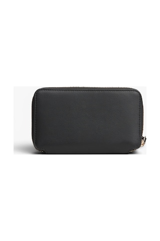 Tommy Hilfiger Th Logotape Compact Zıp Around Kadın Siyah Cüzdan - Aw0aw18699