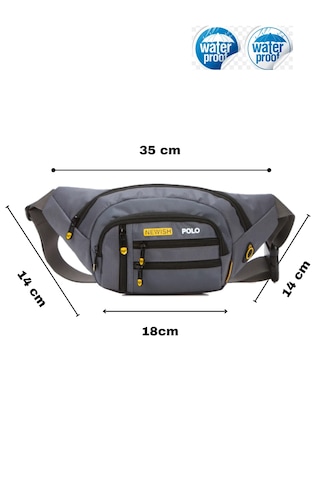 Newish Polo Çapraz Bel Ve Omuz Çantası-free Bag Gri