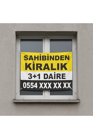Sahibinden Satılık&kiralık Emlak Branda Afişi 100 x 70