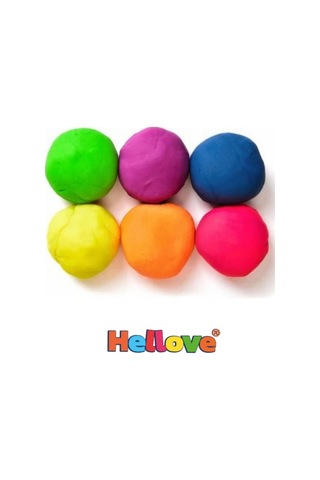 Kutulu Rengarenk Doğal Oyun Hamuru 6 Adet Oyun Hamuru Play Dough 6 X 100 Gram