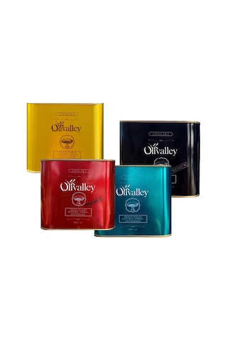 Olivalley Premium + Soğuk Sıkım Naturel Sızma Zeytinyağı 4 x 500 ML