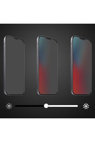 Apple Uyumlu iPhone 12 Pro Max 3D Full Privacy Gizlilik Cam Ekran Koruyucu Siyah