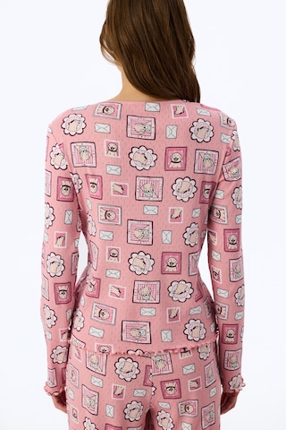 Penti Pembe Postcard Pointel Uzun Kollu Tişört Pijama Üstü Pk32