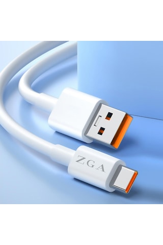 Zga Cb05 5a Usb Tip-c Tamamen Uyumlu Hızlı Şarj Veri Kablosu, Uzunluk: 1m Beyaz