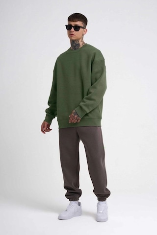 Mbb E-ticaret Erkek Bisikilet Yaka 3 İplik Pamuklu Sweatshirt - Haki