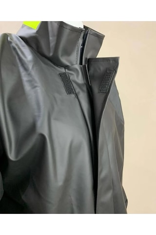 Duman Moto Dikişsiz Fermuarlı Pvc Alt Üst Takım Motorcu Yağmurluğu