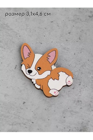 Wood Accessories Corgi Rozet Broş 187644535 Turuncu