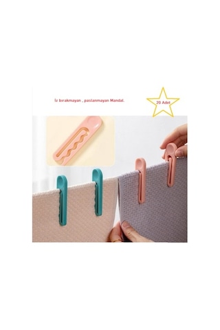 Premiumum Kırılmaz Iz Bırakmaz Çamaşır Mandalı 20 Adet