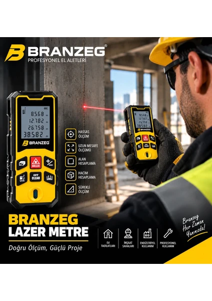 Branzeg Lazer Metre 80 Metre Yeni Nesil Dijital Ekran Branzeg Lazer Metre 80 Metre Yeni Nesil Dijital Ekran