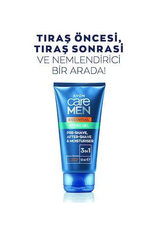 Care Men Essential 3'ü 1 Arada Tıraş Öncesi Ve Sonrası Nemlendirici Jel 50 Ml. Üçlü Paket