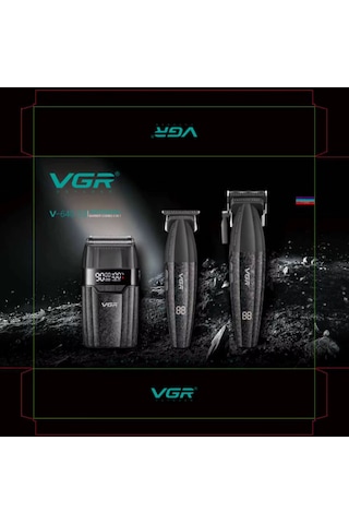 V-6740s3 Profesyonel Kablosuz Saç Ve Sakal Kesme Makinesi 3 İn 1 Tıraş Seti