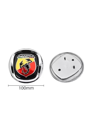 Abarth Logo Ön Panjur Arması Krom Çerçeveli 100mm