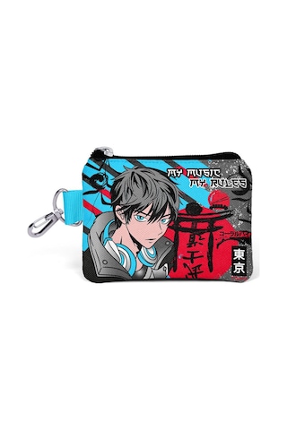 Coral High Kids Siyah Mavi Anime Desenli Bozuk Para Çantası 21925 Siyah - Mavi