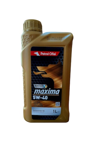 Petrol Ofisi Maxima 5W-40  Tam Sentetik Motor Yağı 1 L