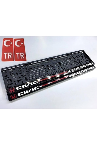 2 Adet Kişiye Özel Pleksi Plakalik Lazer Kesim *Tr Aparati  323232581 - Orta