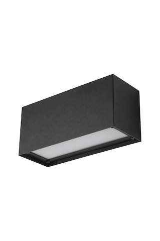 7lux Minimal Siyah Dış Mekan Led Duvar Apliği Opal Difüzörlü Ip64 2700k