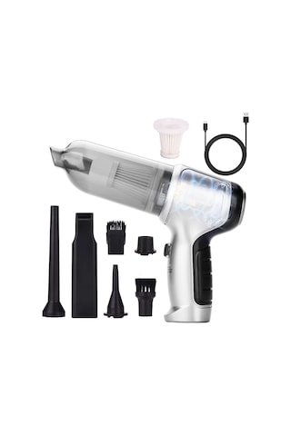 Monyee 80w 19000pa Süpürge Ve Hava Pompa 2'li 1, Li-poly Batarya, Taşınabilir El Tipi, Fırça Ve Kullanım Kılavuzu İçerir