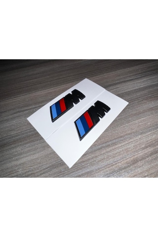 Çamurluk Bmw M Amblem Logo, Mat Siyah, 1. Sınıf