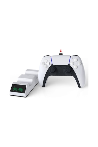 Ps5 Kol Şarj Edici Stand Dock Göstergeli Çift Kol Şarjı-tp5-0508b