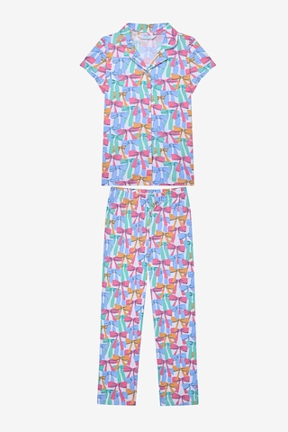Penti Kız Çocuk Colorful Bows Pamuklu Gömlek Kırık Beyaz Pijama Takımı