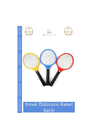 Sinekraketi Profesyonel Haşere Kovucu Ergonomik Tasarım Güçlü Batarya Sinek Öldürücü Raket Şarjlı