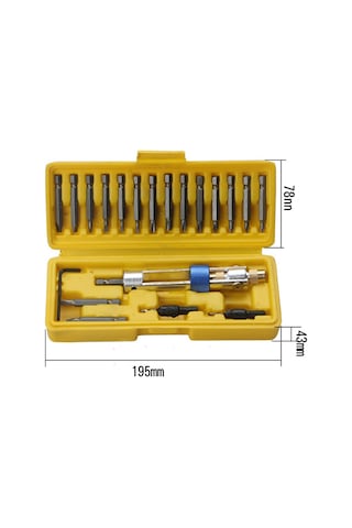 Sointeresting 20 Parçalı Yüksek Hızlı Çelik Uç Seti Toplu Kafa Kombinasyon Seti Rüzgar Toplu Çift Amaçlı Tornavida