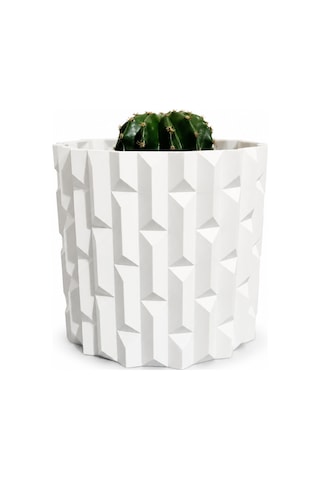 Geometrik Tasarım Dekoratif Saksı 20 Cm Modern Minimal Bitki Saksısı Ev & Ofis Dekoru