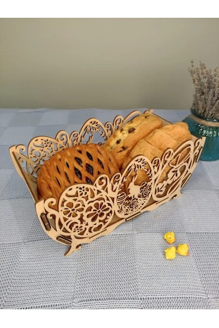 Woodiks Ekmek Kutusu, Şekerlik - "zaychik" 155221113 Bej Açık